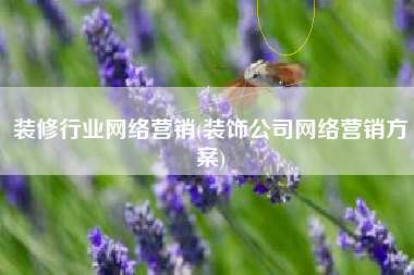 装修行业网络营销(装饰公司网络营销方案)