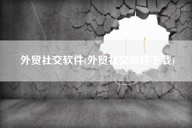 外贸社交软件(外贸社交软件下载)
