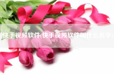 快手视频软件(快手视频软件叫什么名字)