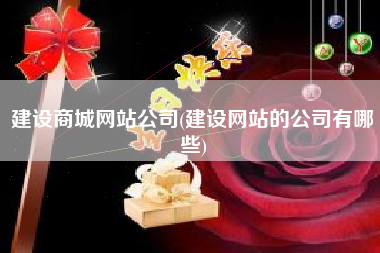 建设商城网站公司(建设网站的公司有哪些)