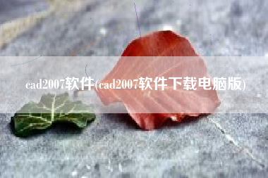 cad2007软件(cad2007软件下载电脑版)