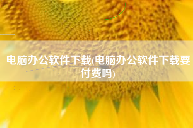 电脑办公软件下载(电脑办公软件下载要付费吗)