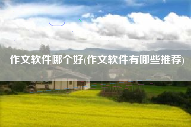 作文软件哪个好(作文软件有哪些推荐)
