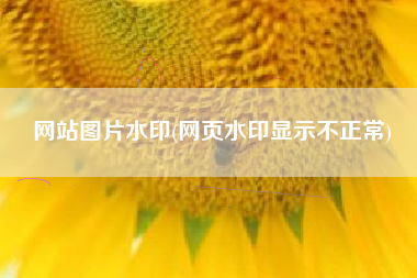 网站图片水印(网页水印显示不正常)