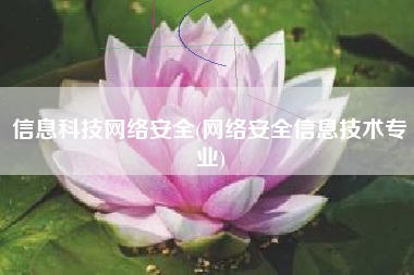 信息科技网络安全(网络安全信息技术专业)