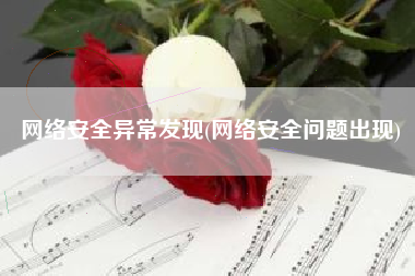 网络安全异常发现(网络安全问题出现)