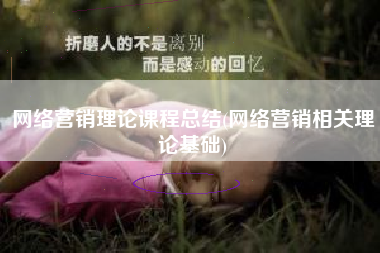 网络营销理论课程总结(网络营销相关理论基础)
