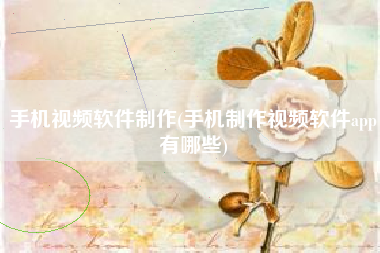 手机视频软件制作(手机制作视频软件app有哪些)