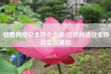 信息网络安全协会会议(信息网络安全协会会议通知)
