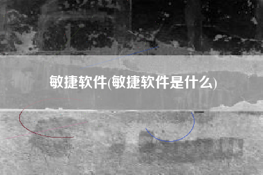 敏捷软件(敏捷软件是什么)