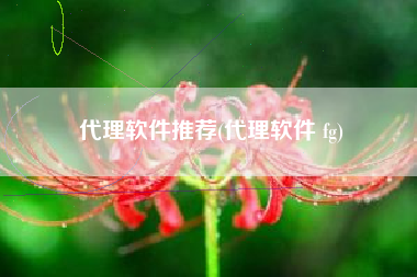 代理软件推荐(代理软件 fg)