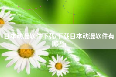 日本动漫软件下载(下载日本动漫软件有哪些)