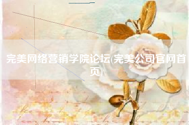 完美网络营销学院论坛(完美公司官网首页)