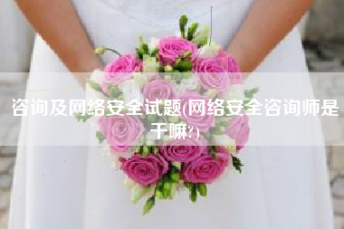 咨询及网络安全试题(网络安全咨询师是干嘛?)