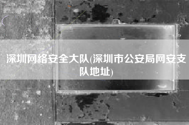 深圳网络安全大队(深圳市公安局网安支队地址)