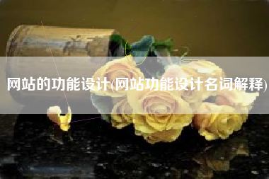 网站的功能设计(网站功能设计名词解释)
