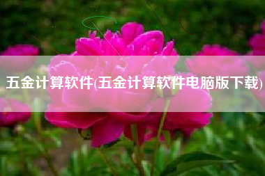 五金计算软件(五金计算软件电脑版下载)