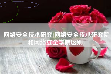 网络安全技术研究(网络安全技术研究院和网络安全学院区别)