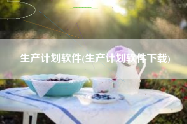 生产计划软件(生产计划软件下载)