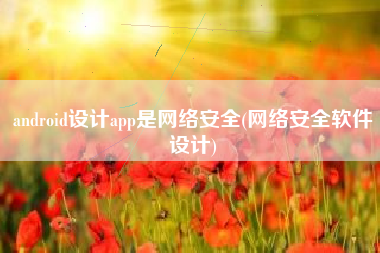 android设计app是网络安全(网络安全软件设计)