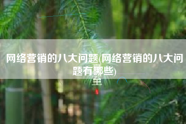 网络营销的八大问题(网络营销的八大问题有哪些)