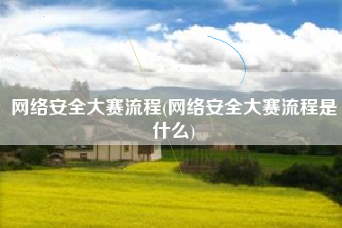 网络安全大赛流程(网络安全大赛流程是什么)