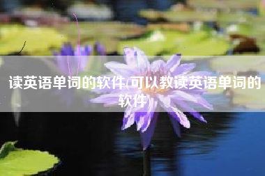 读英语单词的软件(可以教读英语单词的软件)