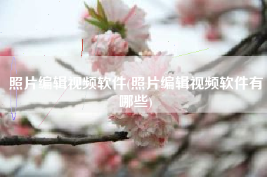 照片编辑视频软件(照片编辑视频软件有哪些)