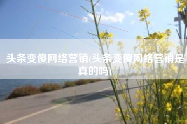 头条变傻网络营销(头条变傻网络营销是真的吗)