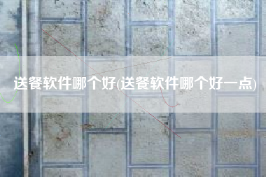 送餐软件哪个好(送餐软件哪个好一点)