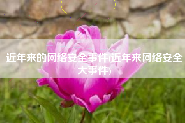 近年来的网络安全事件(近年来网络安全大事件)