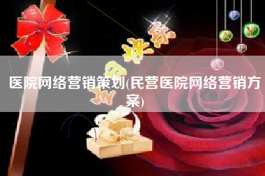 医院网络营销策划(民营医院网络营销方案)