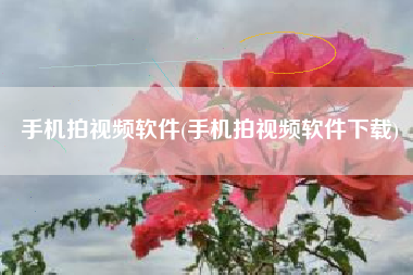 手机拍视频软件(手机拍视频软件下载)