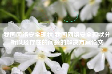 我国网络安全现状 我国网络安全现状分析以及存在的问题的解决方案论文