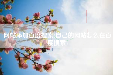 网站添加百度搜索(自己的网站怎么在百度搜索)