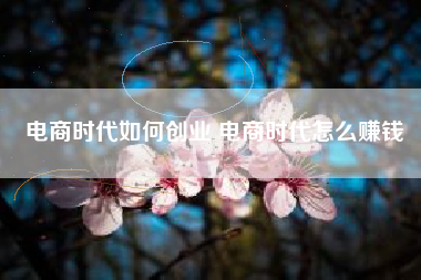电商时代如何创业 电商时代怎么赚钱