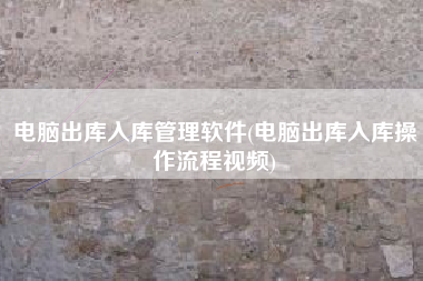 电脑出库入库管理软件(电脑出库入库操作流程视频)