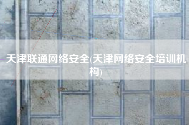 天津联通网络安全(天津网络安全培训机构)