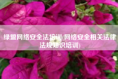 绿盟网络安全法培训(网络安全相关法律法规知识培训)