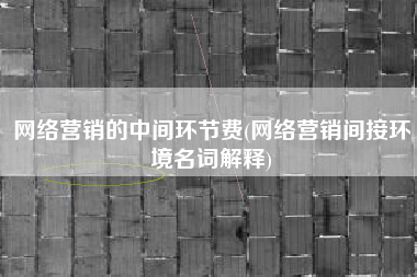 网络营销的中间环节费(网络营销间接环境名词解释)