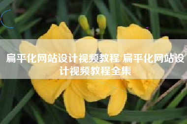 扁平化网站设计视频教程 扁平化网站设计视频教程全集