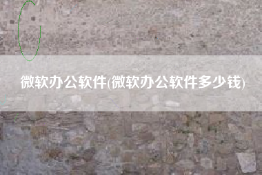 微软办公软件(微软办公软件多少钱)