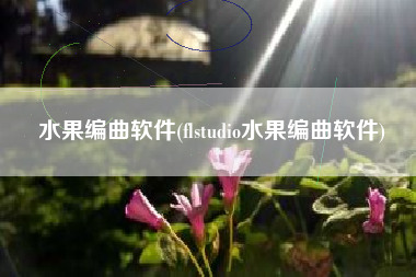 水果编曲软件(flstudio水果编曲软件)