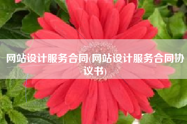 网站设计服务合同(网站设计服务合同协议书)