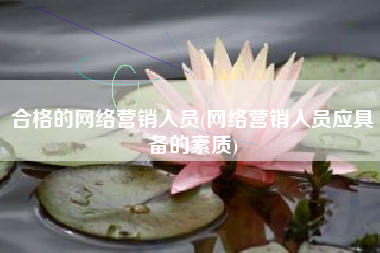 合格的网络营销人员(网络营销人员应具备的素质)