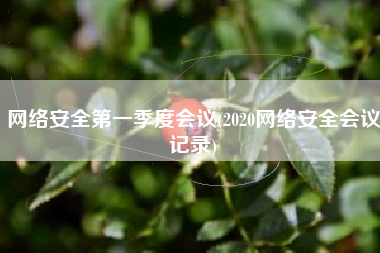 网络安全第一季度会议(2020网络安全会议记录)
