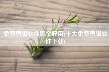 免费剪辑软件哪个好用(十大免费剪辑软件下载)