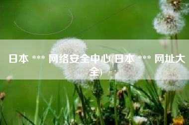 日本 *** 网络安全中心(日本 *** 网址大全)