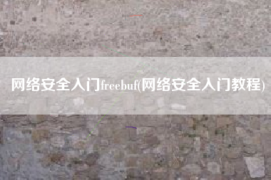 网络安全入门freebuf(网络安全入门教程)
