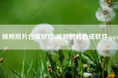 视频照片合成软件(视频照片合成软件app)